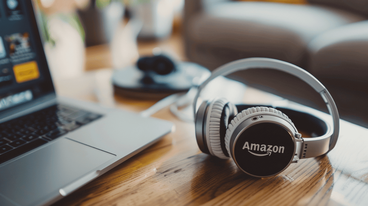 Amazon Music Headphones On Table