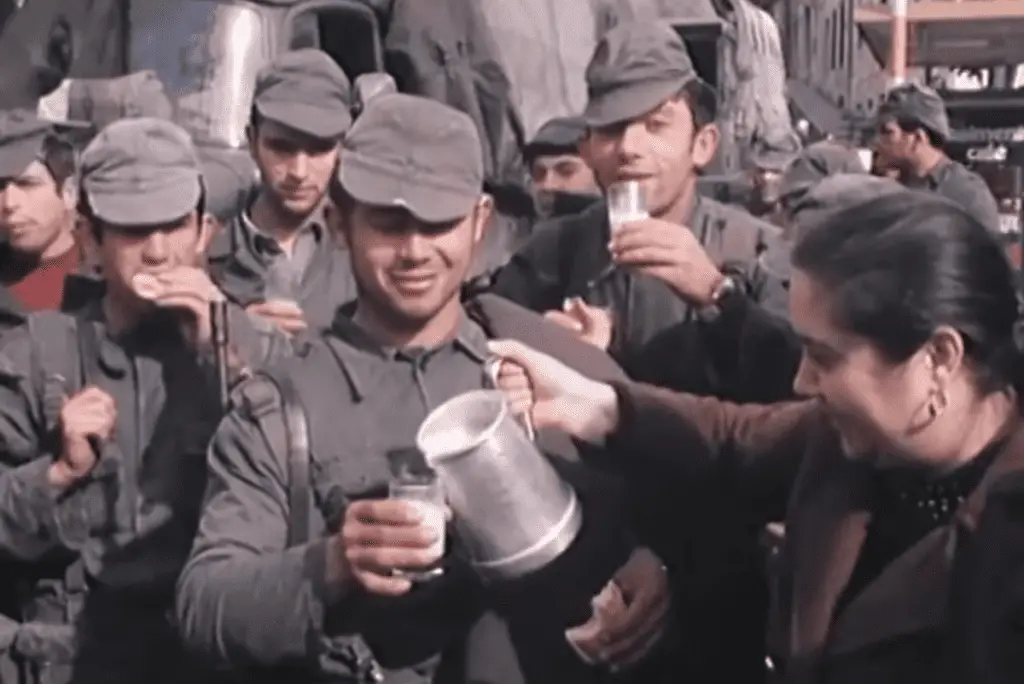 Public Feeding Portuguese troops