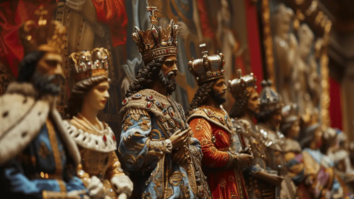 A collection of statues of Kings and Queens