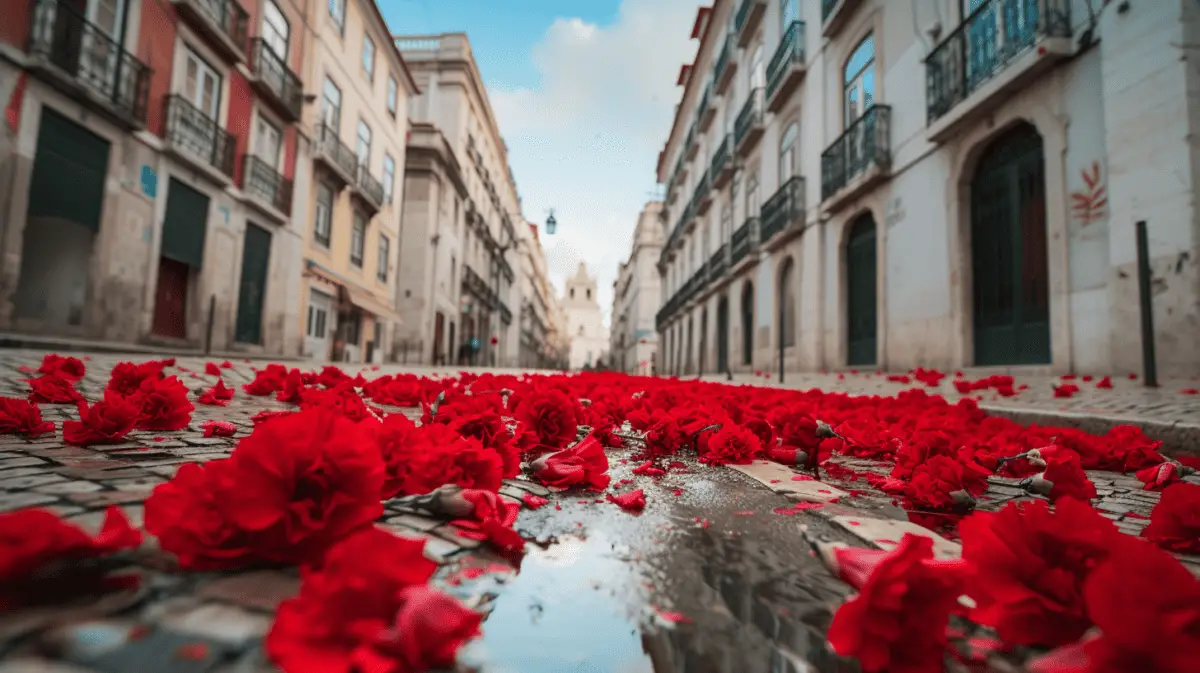 red_carnations_flowers_flooding_the_city of lisbon